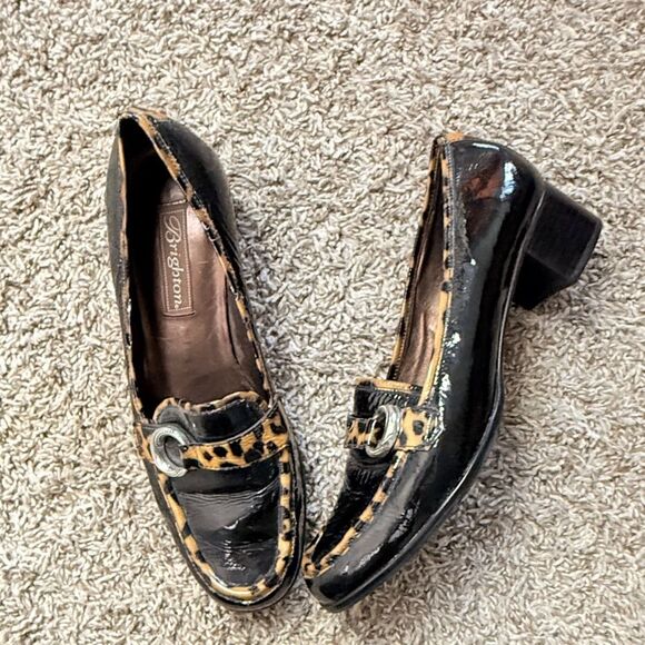 Brighton Actor Designer Black & Brown Leopard Loafers - Picture 4 of 7